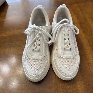 MiiM Dolen Women's Platform Sneakers size 9 sandstone Cream Knit Chunky A07